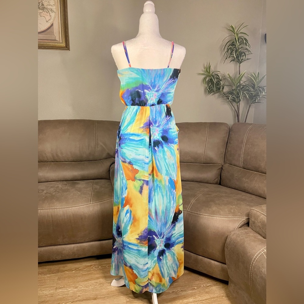Bisou Bisou Michele Bohbot Watercolor Jewelrd Maxi Dress 4 Spring Summer Party - Picture 11 of 16
